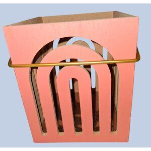 Rose Gold Rainbow Candle Holder With Gold Handle